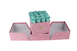 Luxury Velvet boxes - Pink - diamondflorist.co.uk