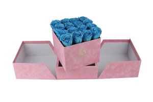 Luxury Velvet boxes - Pink - diamondflorist.co.uk