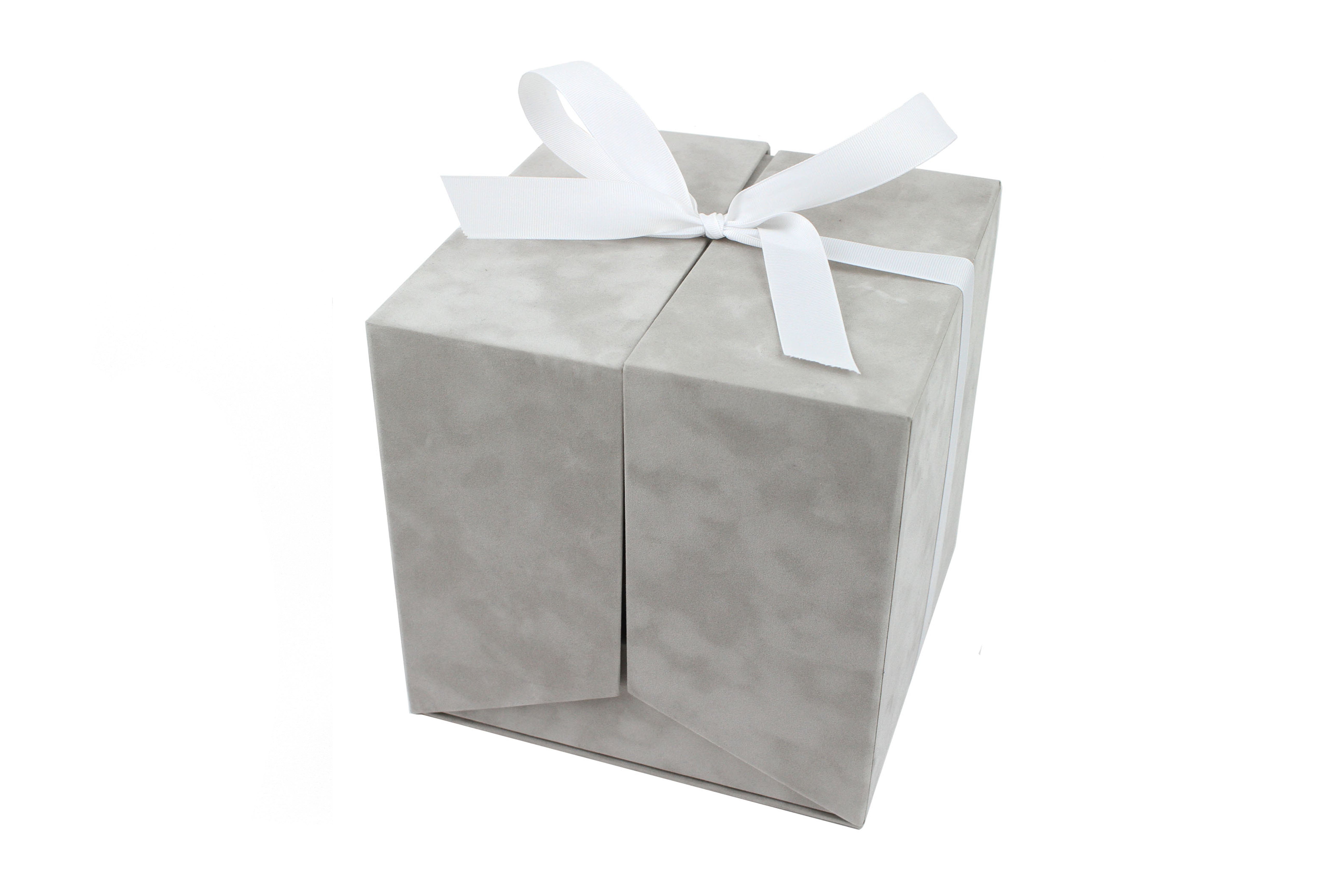 Luxury Velvet boxes - Grey - diamondflorist.co.uk