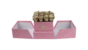 Luxury Velvet boxes - Pink - diamondflorist.co.uk