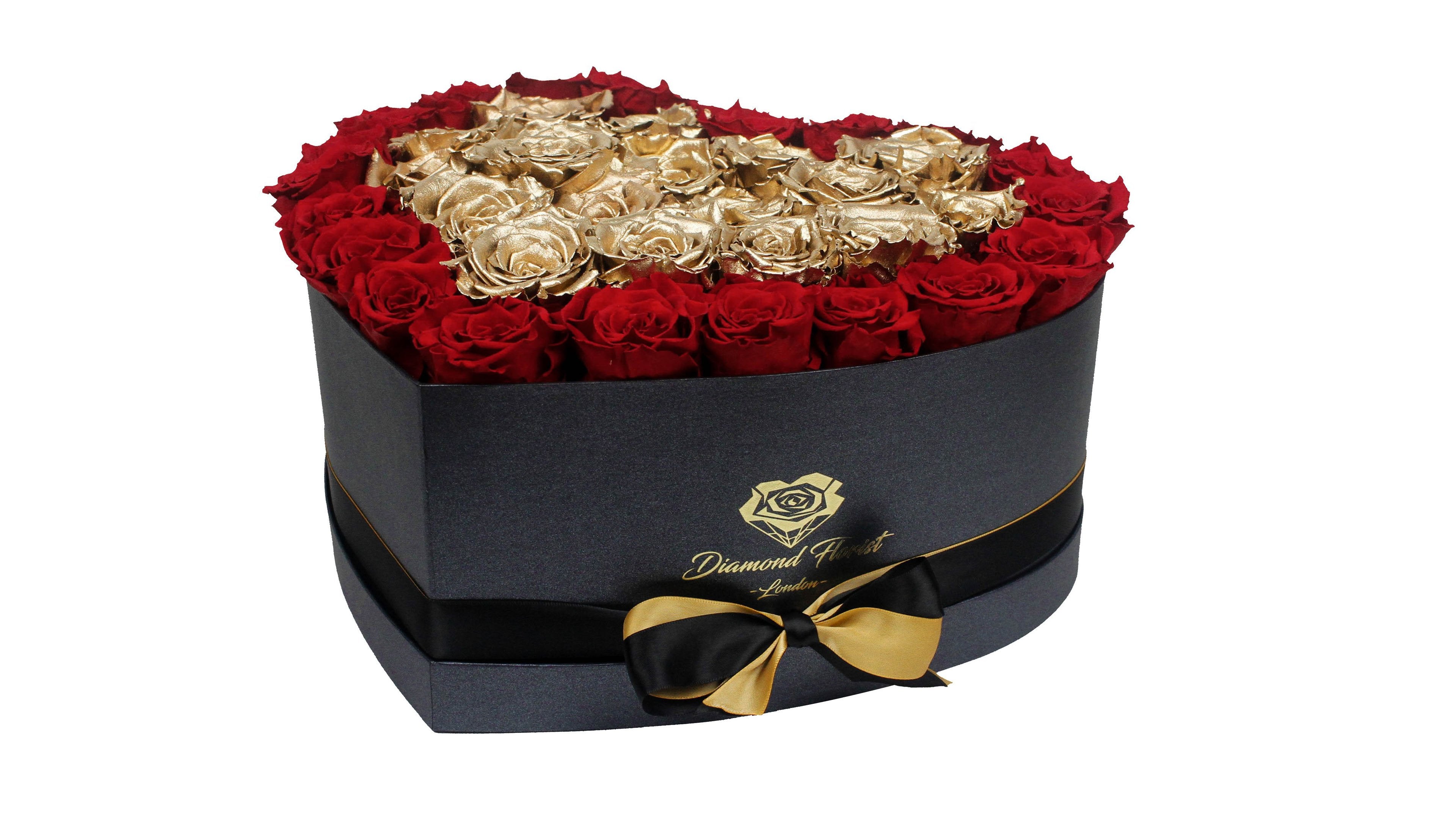 Luxury Heart shaped boxes- diamondflorist.co.uk